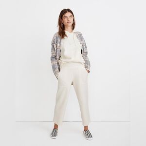 Madewell Ellington Straight-leg Sweater Pants Ivory Size XS